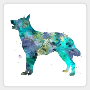 Australian Kelpie Dog Watercolor Painting Sticker